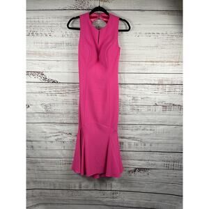 Jovani Dress Womens 8 Pink Cutout High Neck Mermaid Maxi Formal Evening Gown